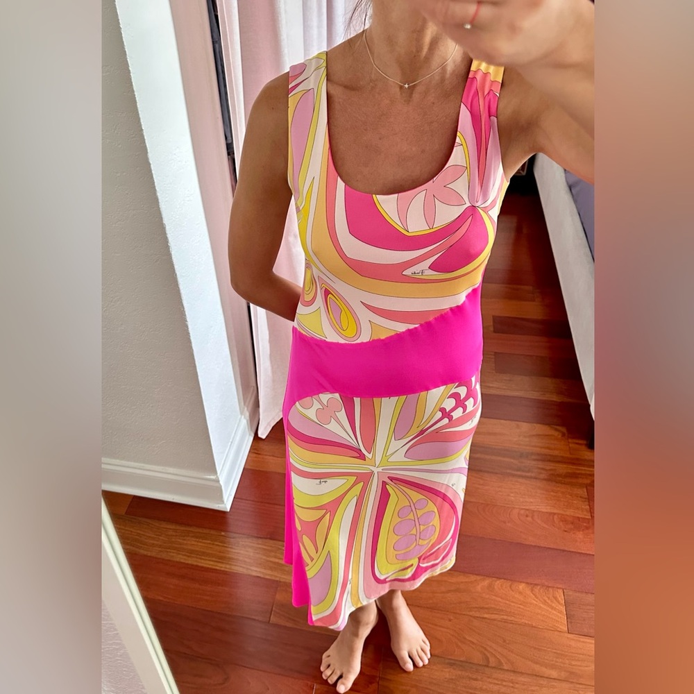Emilio Pucci Classic Print Silk  Dress